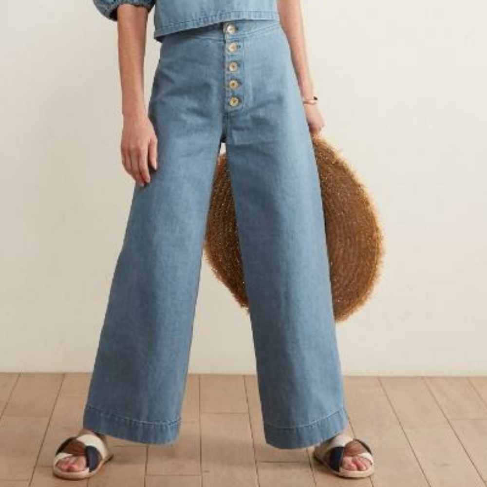 NWT Sydney button front Denim pant